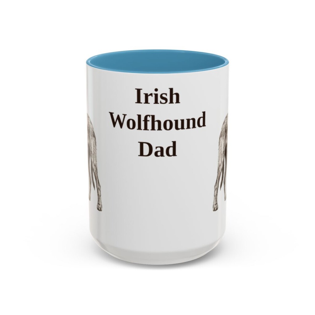 15oz irish wolfhound mug, Light Blue