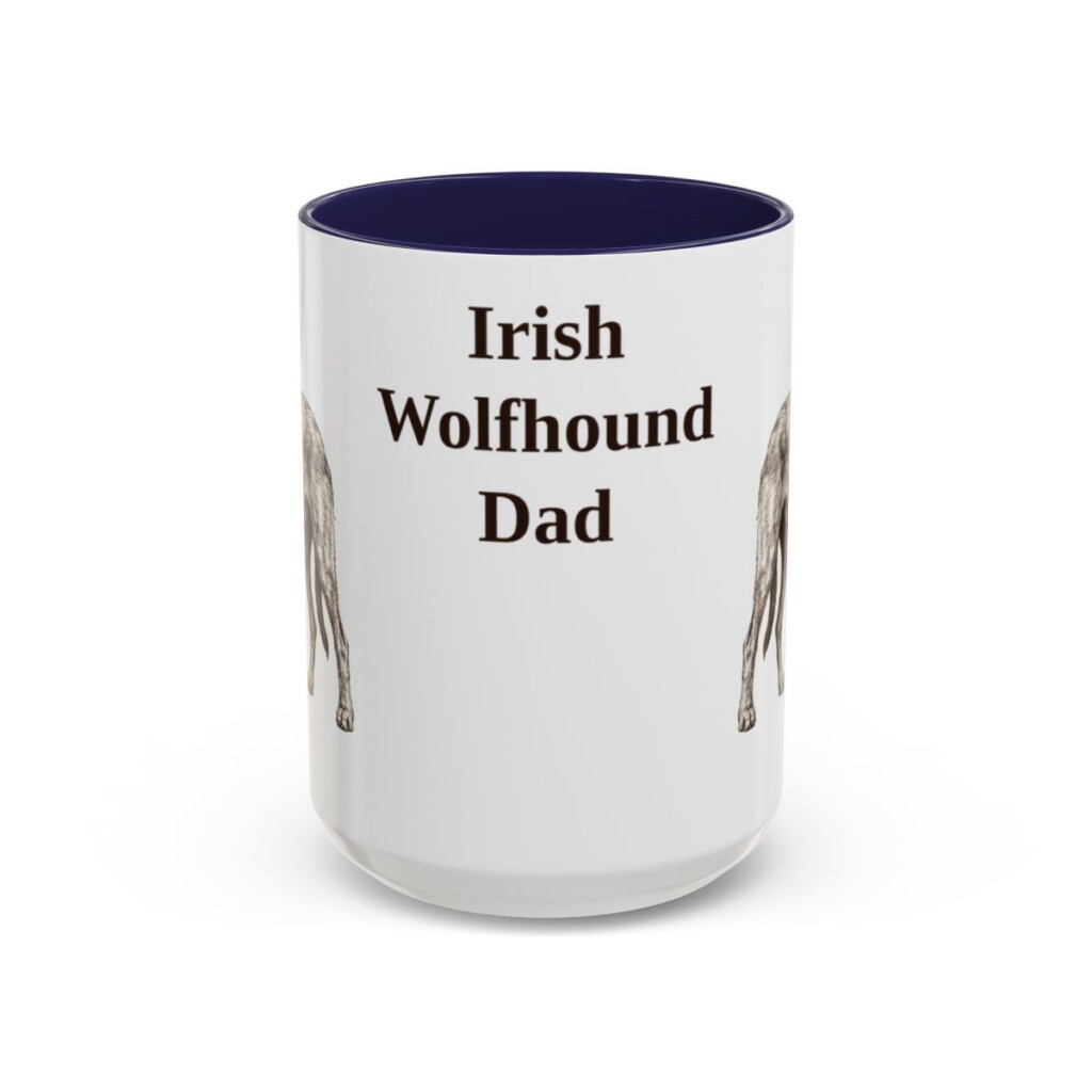 15oz irish wolfhound mug, Navy