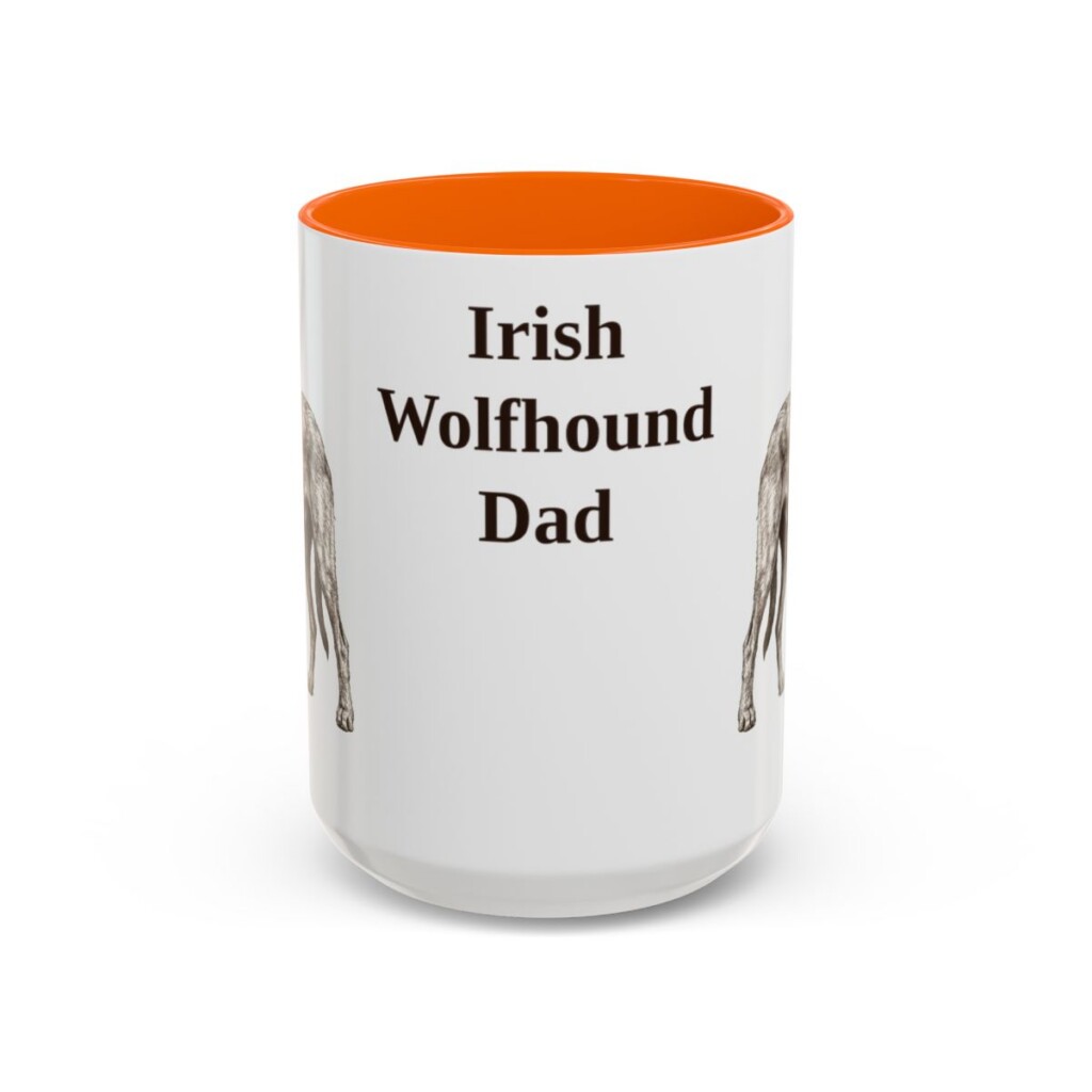 15oz irish wolfhound mug, Orange