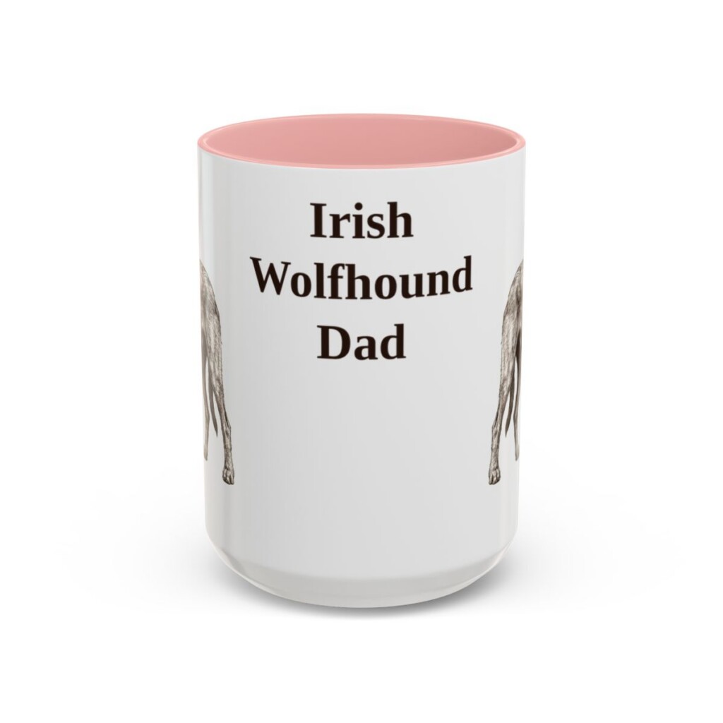 15oz irish wolfhound mug, Pink