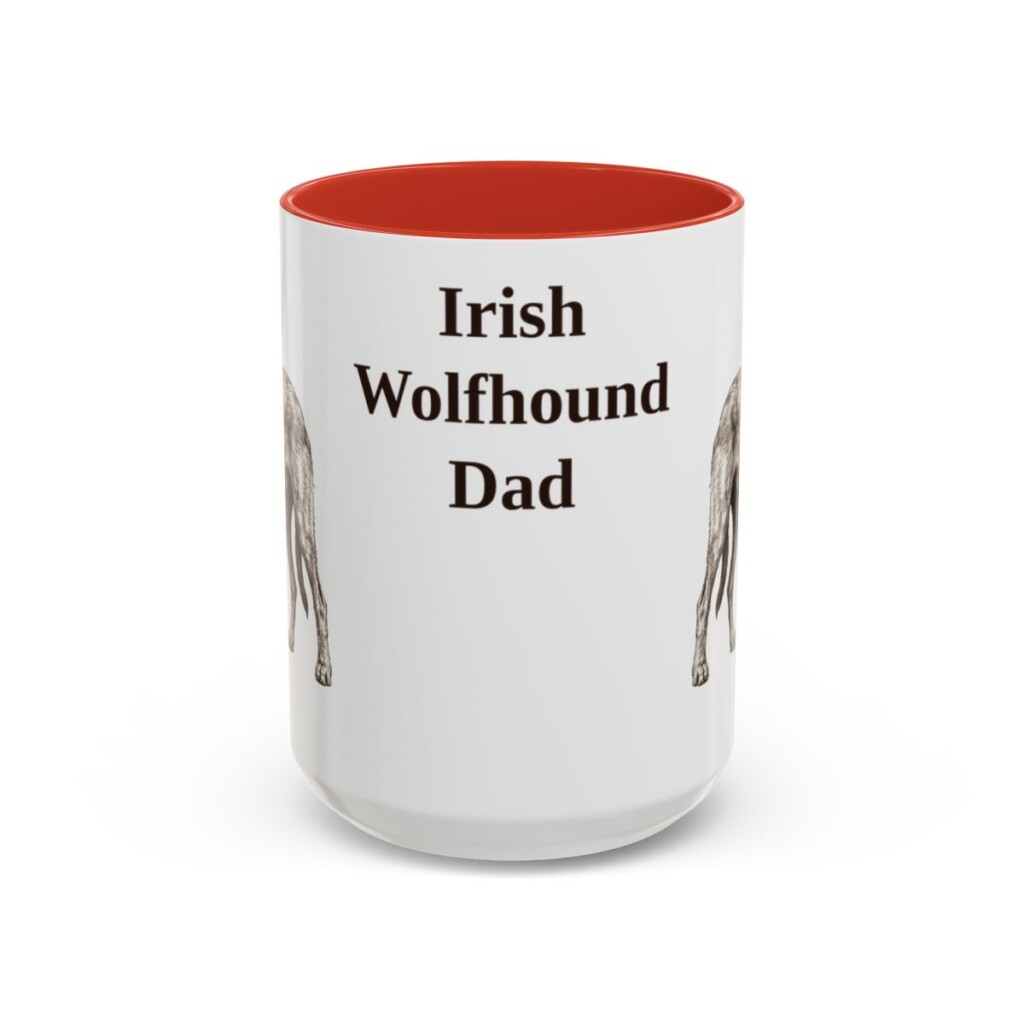 15oz irish wolfhound mug, Red