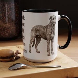 15oz irish wolfhound mug, Black