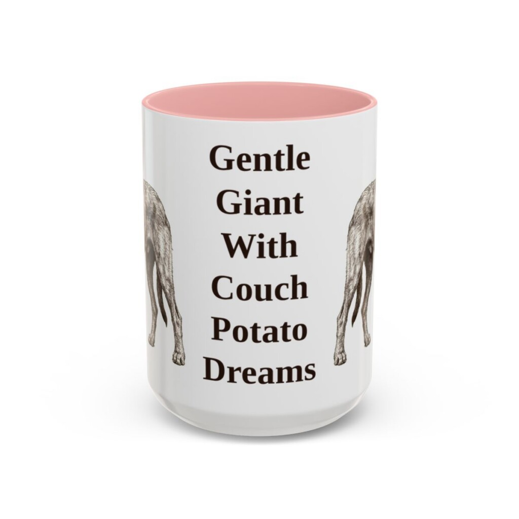 15oz-irish-wolfhound-mug-humor-pink 15oz irish wolfhound mug, Pink