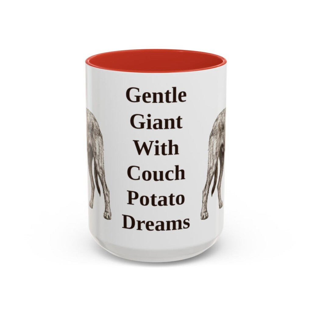 15oz-irish-wolfhound-mug-humor-red 15oz irish wolfhound mug, Red