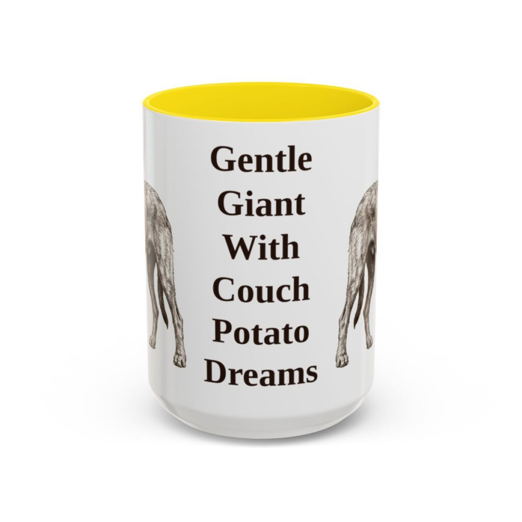 15oz-irish-wolfhound-mug-humor-yellow 15oz irish wolfhound mug, Yellow