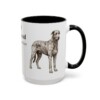 15oz irish wolfhound mug, Black