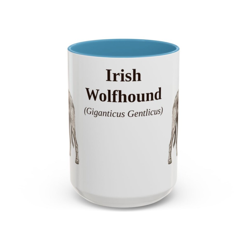15oz irish wolfhound mug, Light Blue