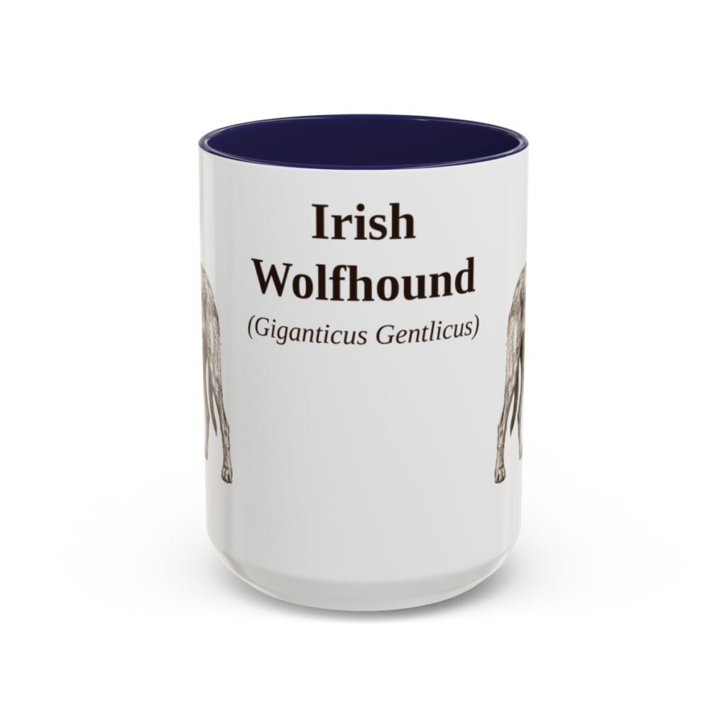 15oz irish wolfhound mug, Navy