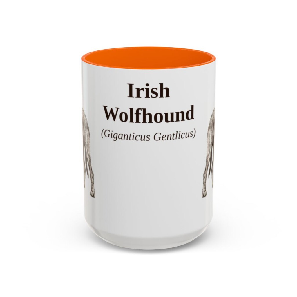 15oz irish wolfhound mug, Orange