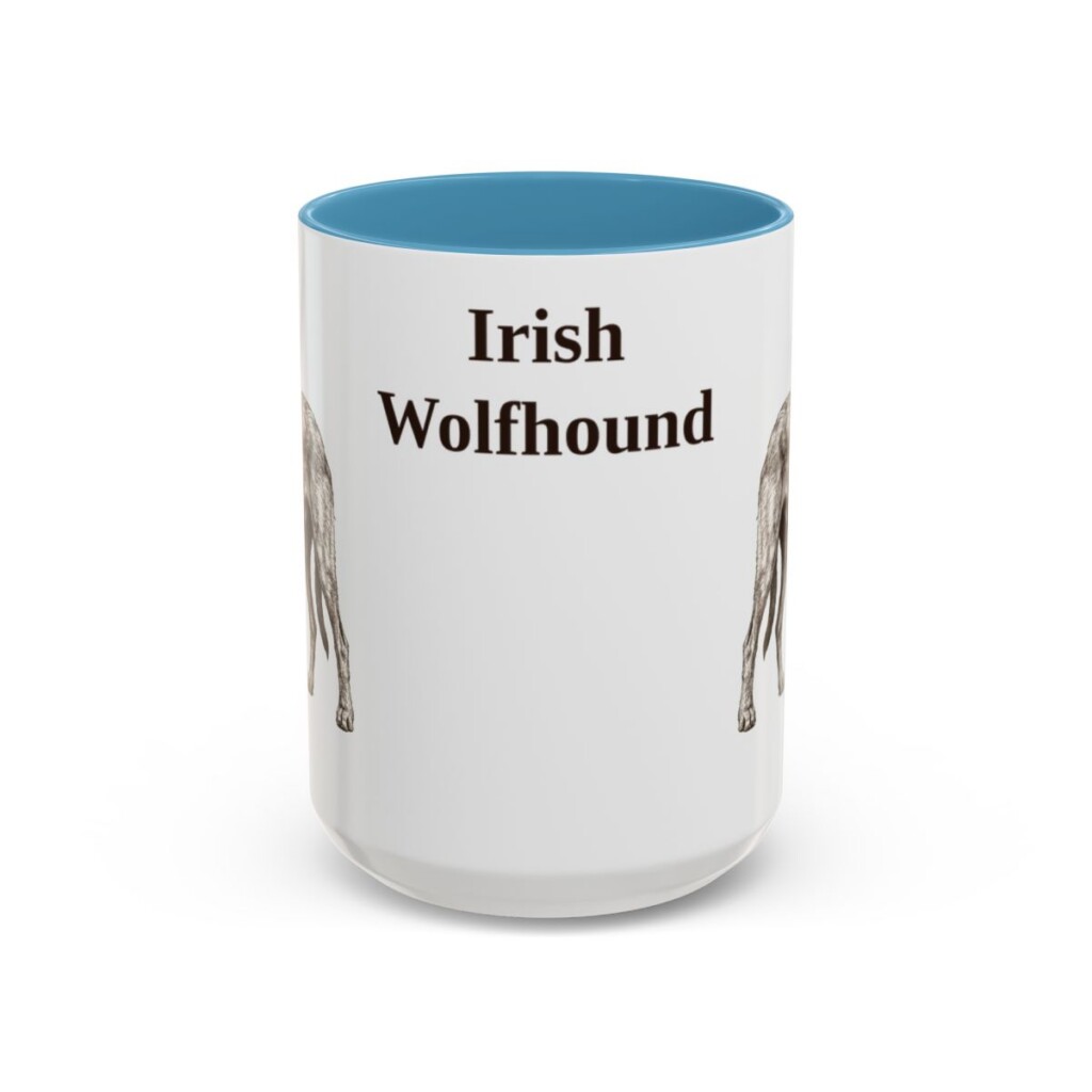 15oz irish wolfhound mug, Light Blue