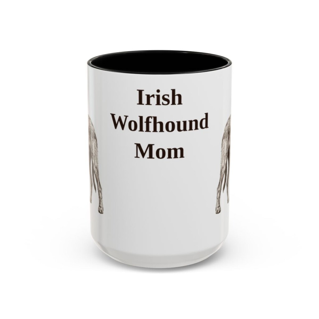 15oz irish wolfhound mug, Black
