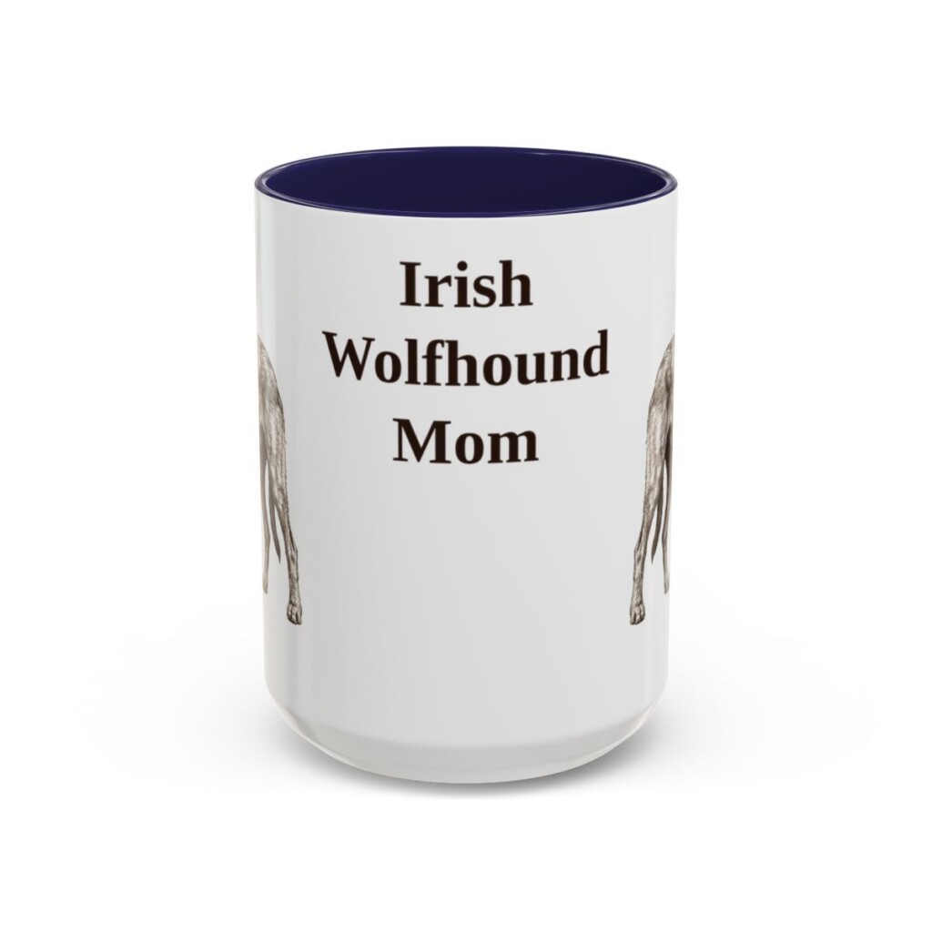 15oz irish wolfhound mug, Navy