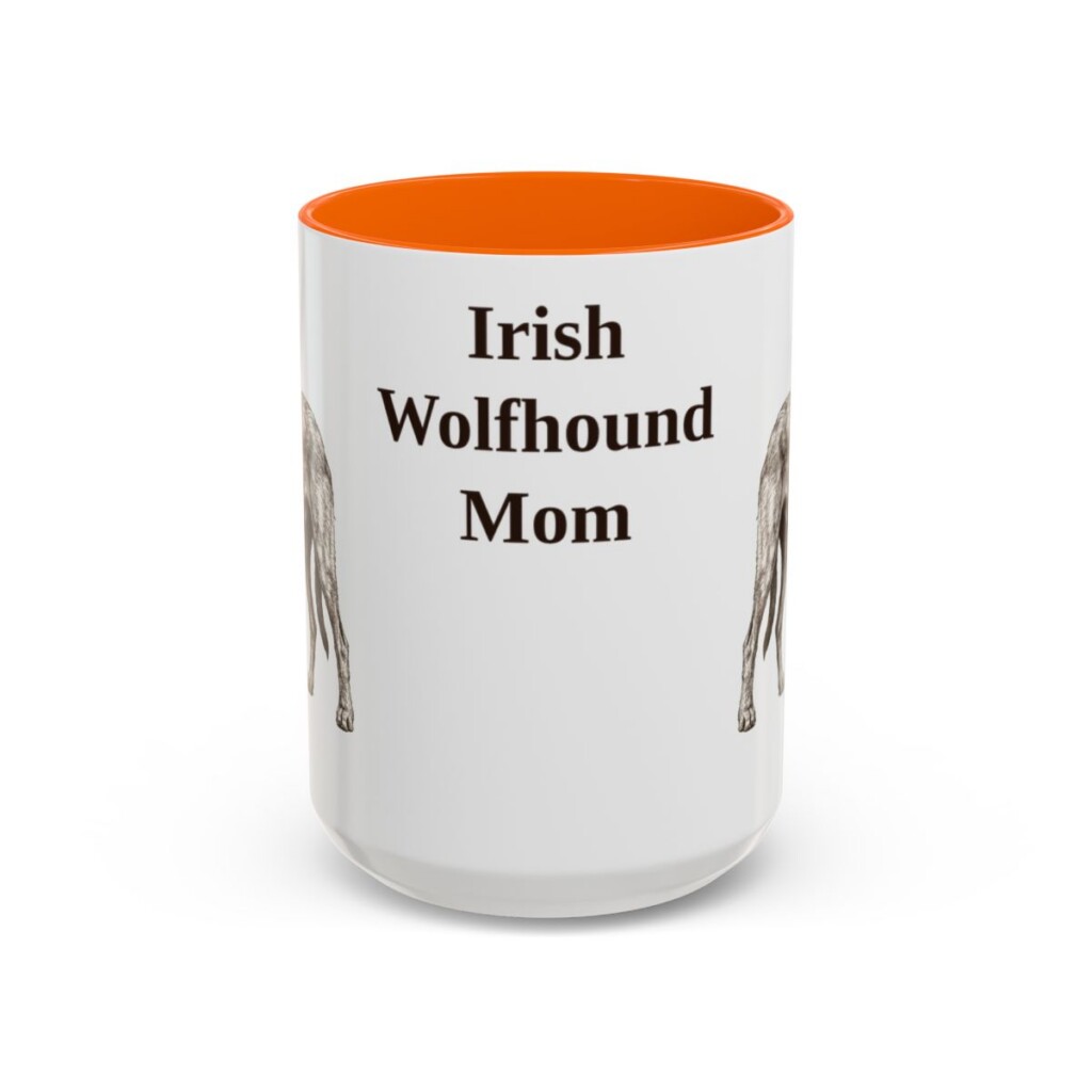 15oz irish wolfhound mug, Orange