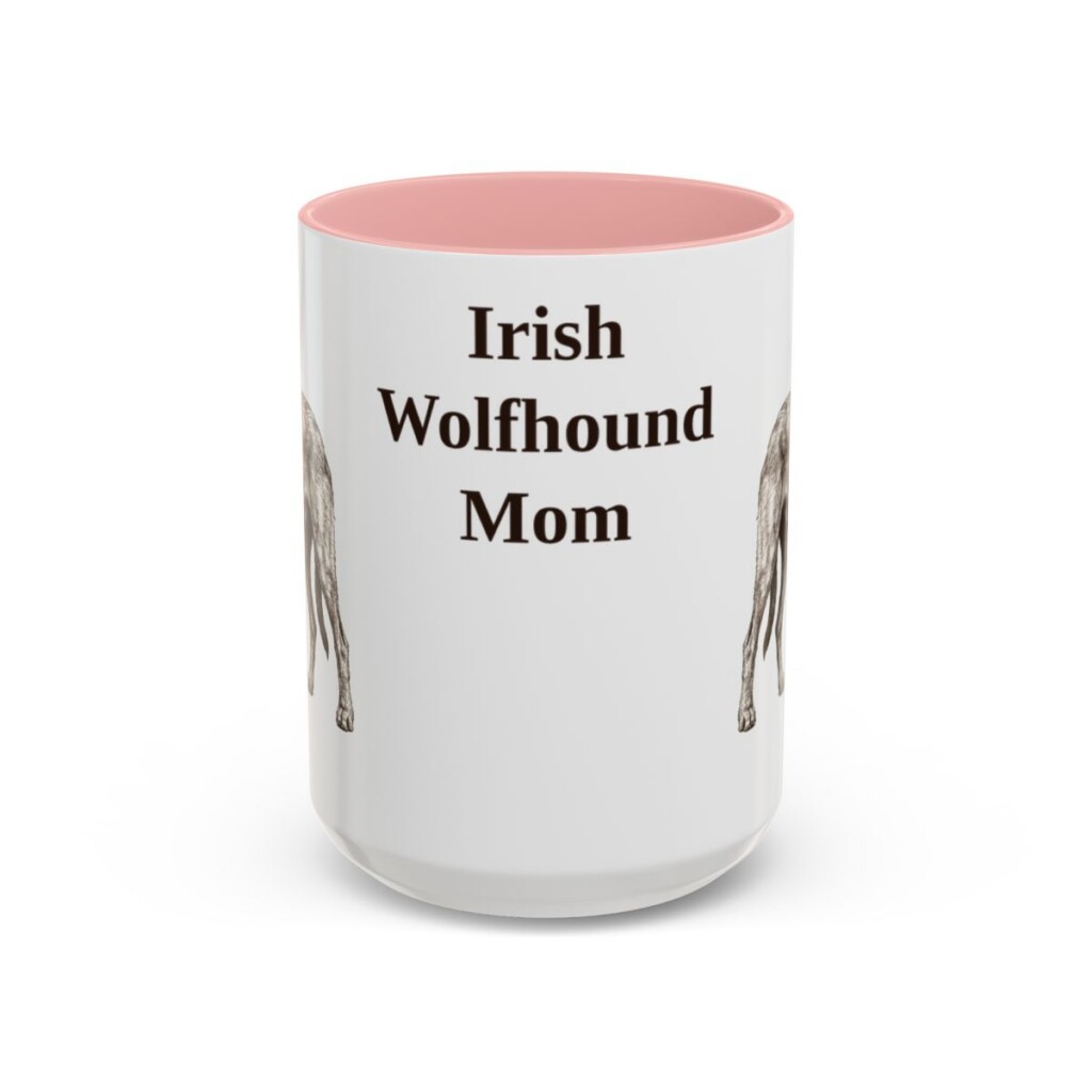 15oz irish wolfhound mug, Pink
