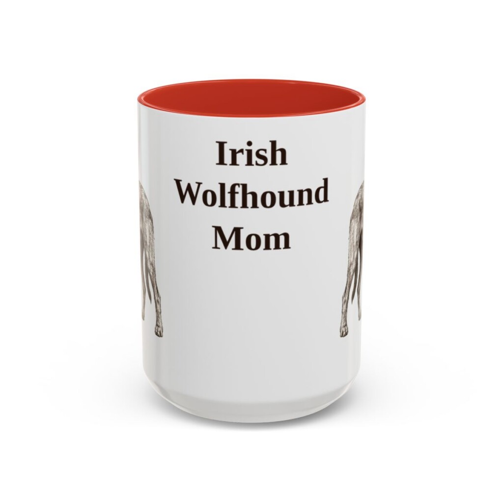 15oz irish wolfhound mug, Red
