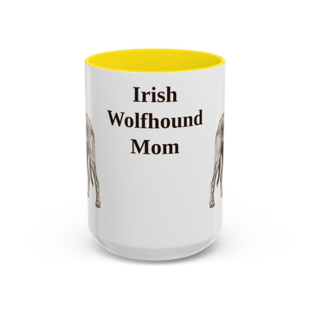15oz irish wolfhound mug, Yellow