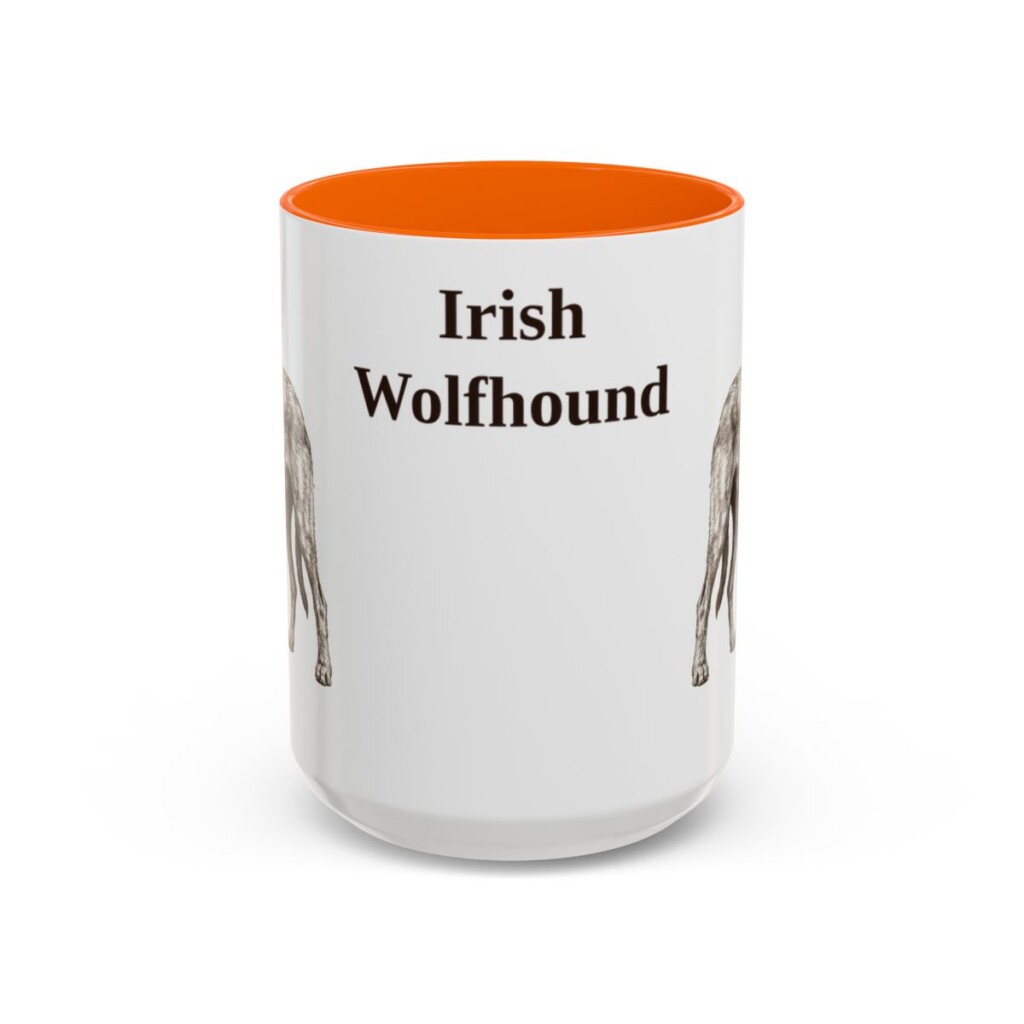 15oz irish wolfhound mug, Orange