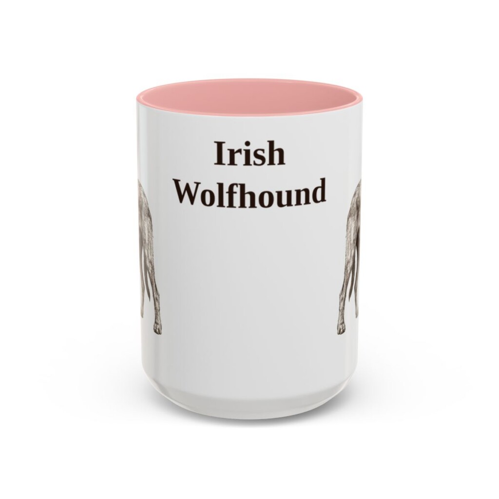 15oz irish wolfhound mug, Pink