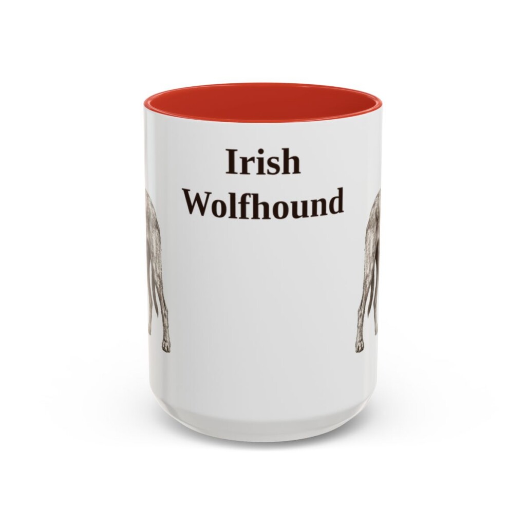 15oz irish wolfhound mug, Red