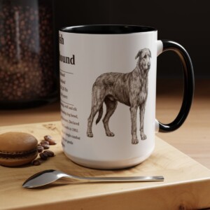 15oz irish wolfhound mug, Black