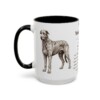 15oz irish wolfhound mug, Black