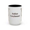 15oz-italian-greyhound-mug-black-front 15oz Italian Greyhound Mug, Black, front view