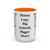 15oz Funny Italian Greyhound Mug, Orange, front view