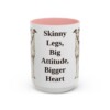15oz Funny Italian Greyhound Mug, Pink, front view