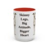 15oz Funny Italian Greyhound Mug, Red, front view