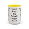 15oz Funny Italian Greyhound Mug, Yellow, front view