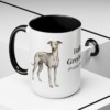 15oz Italian Greyhound Latin Mug, Black, lifestyle photo