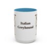 15oz-italian-greyhound-mug-light-blue 15oz Italian Greyhound Mug, Light Blue, front view