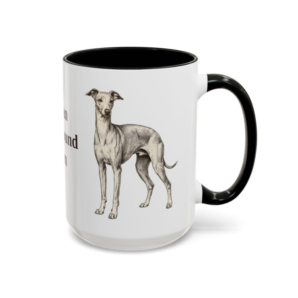 15oz-italian-greyhound-mug-mom-black-right 15oz Italian Greyhound Dog Mom Mug, Black, right side view
