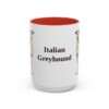 15oz-italian-greyhound-mug-red 15oz Italian Greyhound Mug, Red, front view