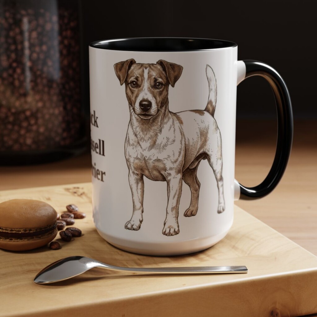 15oz-jack-russell-terrier-mug-black 15oz Jack Russell Terrier Mug, Black, lifestyle photo