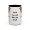 15oz Jack Russell Terrier Dog Dad Mug, Black, front view