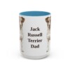 15oz Jack Russell Terrier Dog Dad Mug, Light Blue, front view