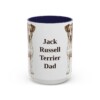15oz Jack Russell Terrier Dog Dad Mug, Navy, front view