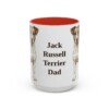 15oz Jack Russell Terrier Dog Dad Mug, Red, front view