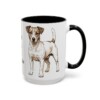 15oz Funny Jack Russell Terrier Mug, Black, right side view