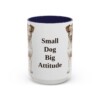 15oz Funny Jack Russell Terrier Mug, Navy, front view