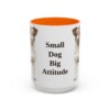 15oz Funny Jack Russell Terrier Mug, Orange, front view