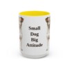 15oz Funny Jack Russell Terrier Mug, Yellow, front view