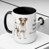 15oz Jack Russell Terrier Latin Mug, Black, lifestyle photo