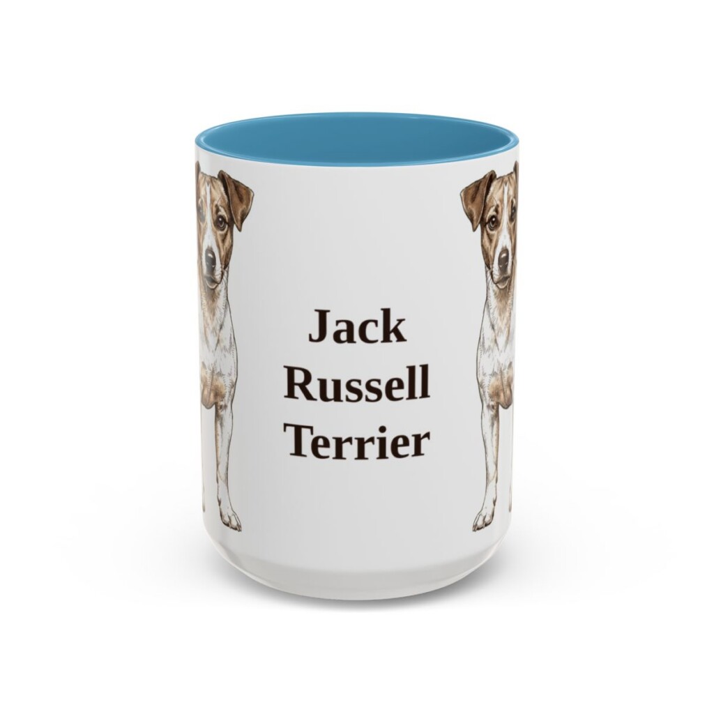 15oz-jack-russell-terrier-mug-light-blue 15oz Jack Russell Terrier Mug, Light Blue, front view