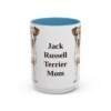 15oz Jack Russell Terrier Dog Mom Mug, Light Blue, front view