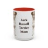 15oz Jack Russell Terrier Dog Mom Mug, Red, front view