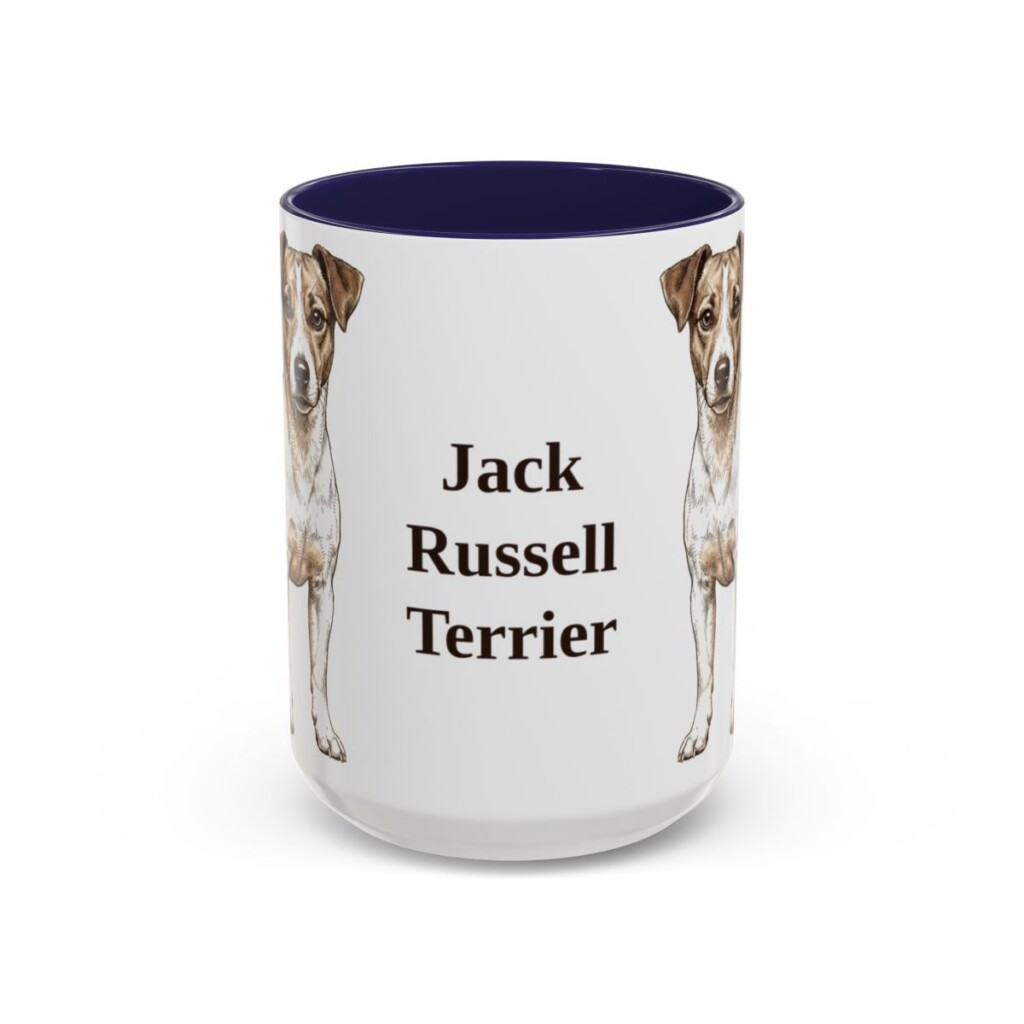 15oz-jack-russell-terrier-mug-navy 15oz Jack Russell Terrier Mug, Navy, front view