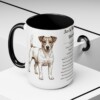 15oz Jack Russell Terrier Mug, Black, lifestyle photo