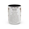 15oz Jack Russell Terrier Mug, Black, front view